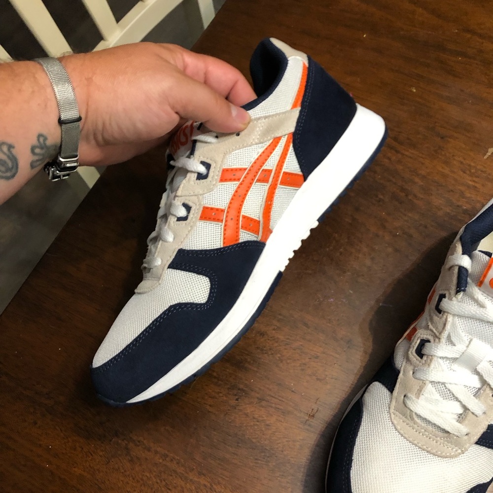 Men’s Asics Gel Lyte Classic Size 8.5, Navy, White & Orange - Picture 4 of 9